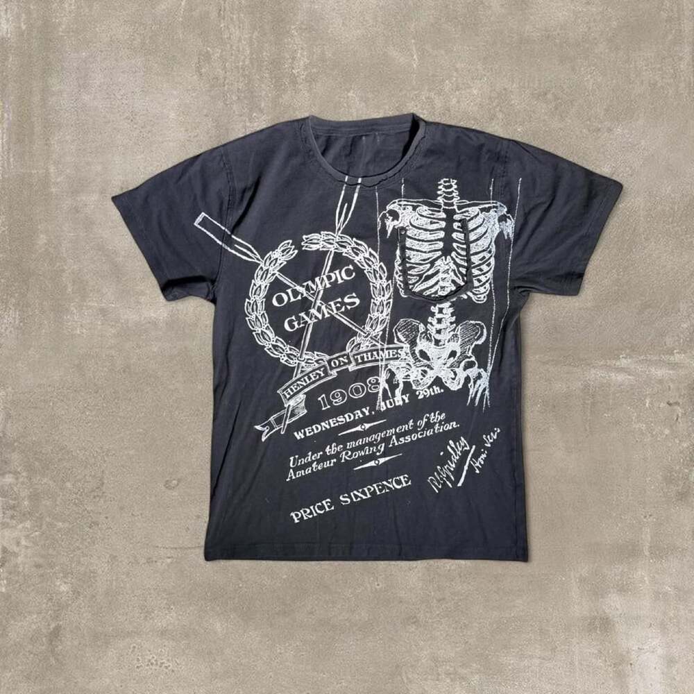 Black Hearts Society Olympic Games Skeleton Graphic Tee